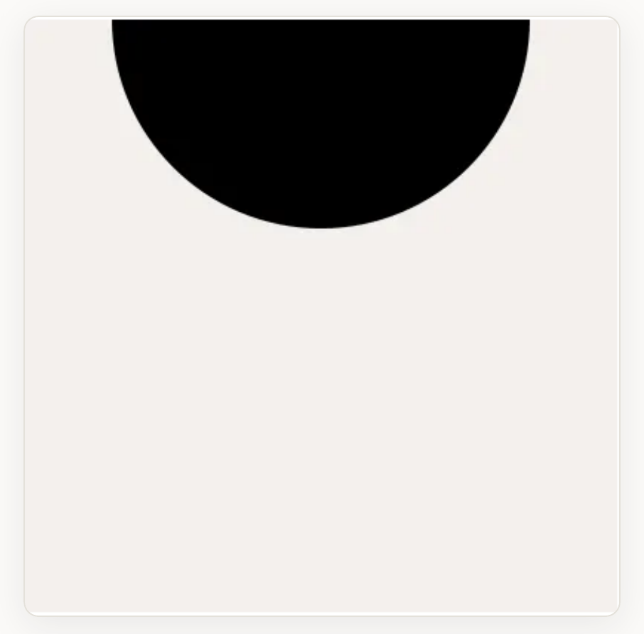Círculo posicionado no topo — sensação de instabilidade