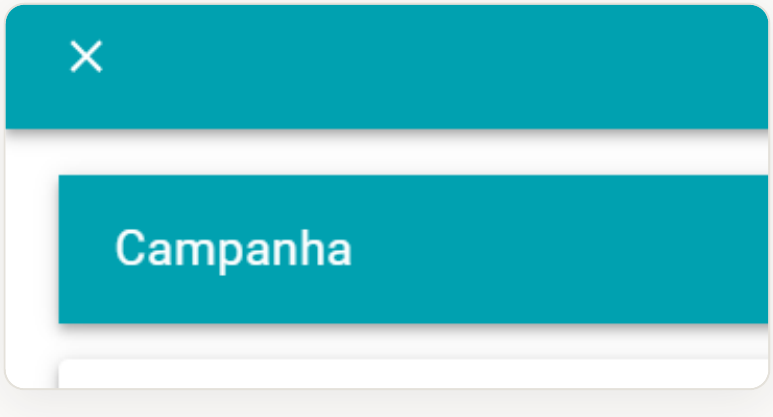 Botão de fechar/voltar sem rótulo explicativo